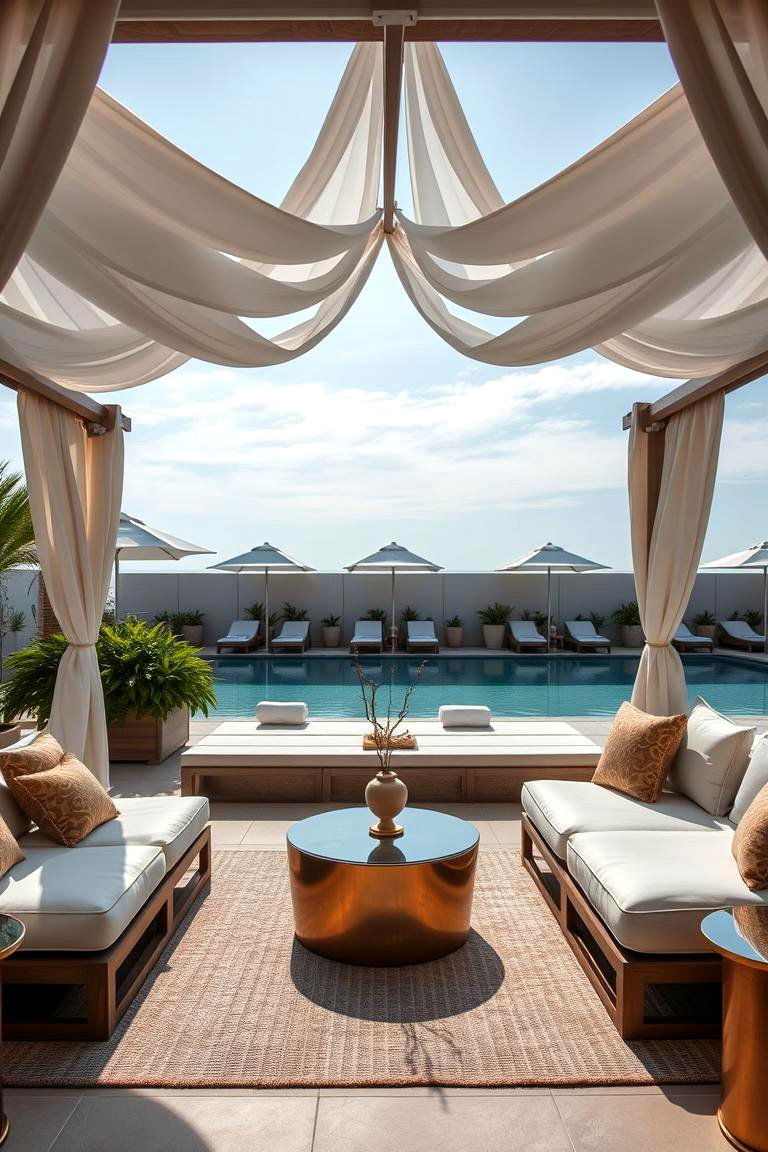 Luxe Poolside Cabana - 24 Pool Patio Ideas