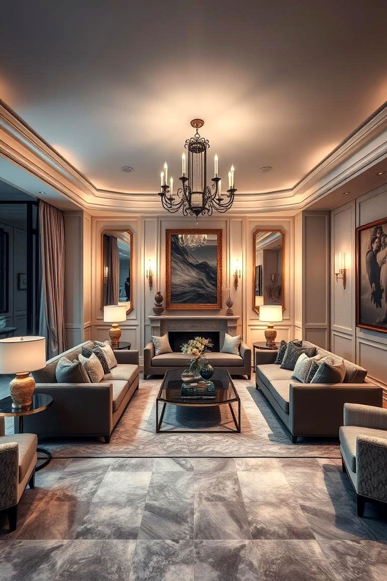 Luxe Sunken Living Room - 24 Sunken Living Room Ideas