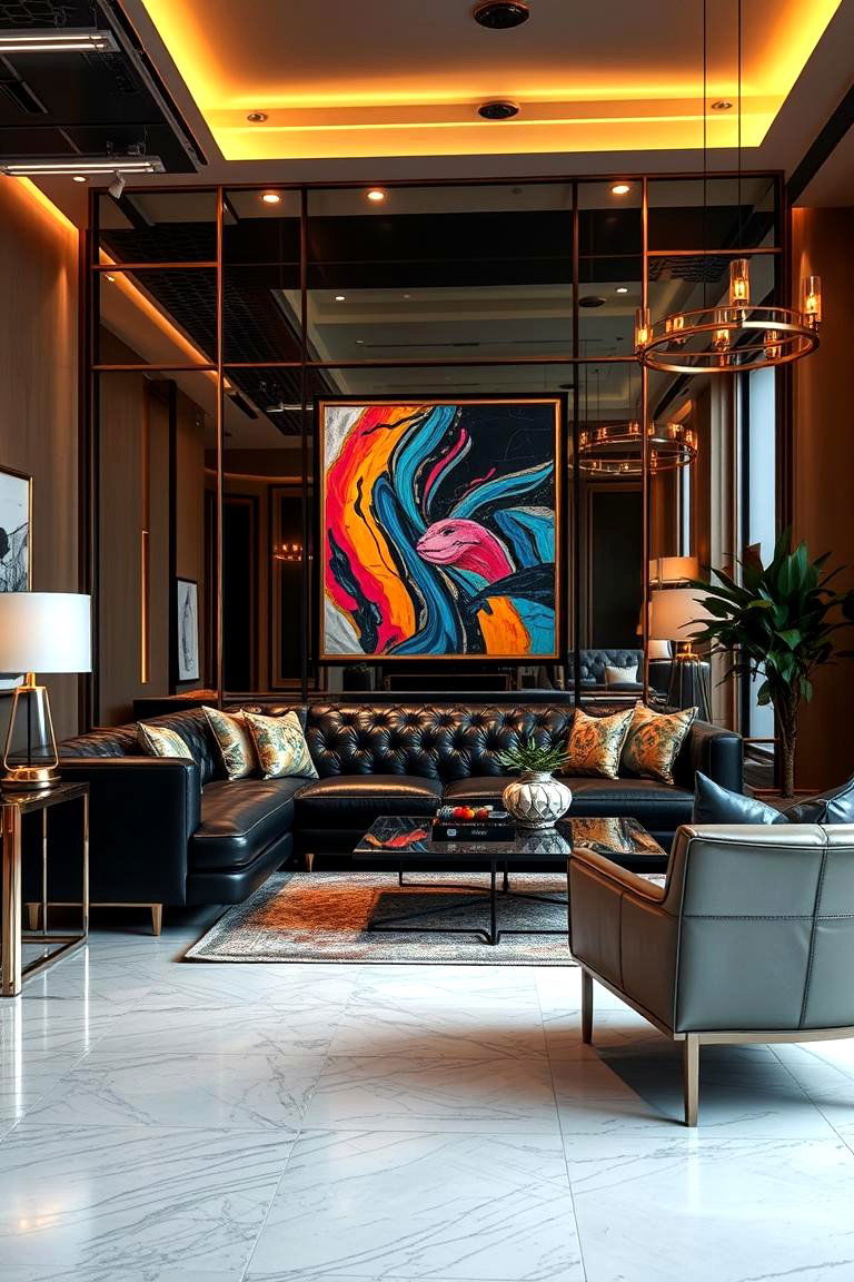 Luxe Urban Chic - 24 Black Couch Living Room Ideas