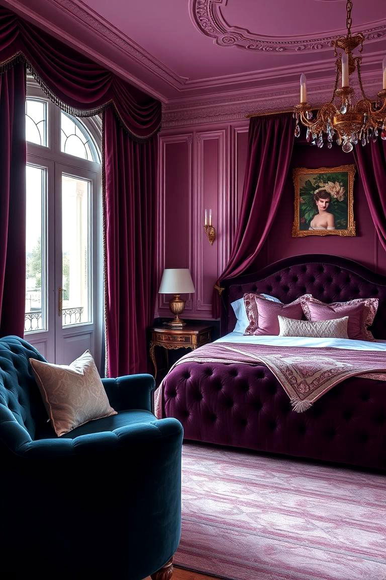Luxe Velvet Parisian - 24 Parisian Themed Bedroom Ideas