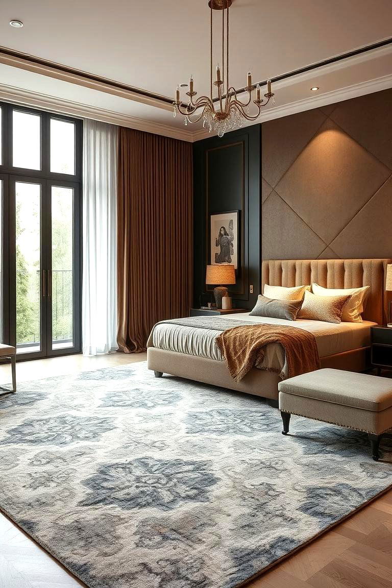Luxurious Area Rugs - 24 Glam Bedroom Ideas