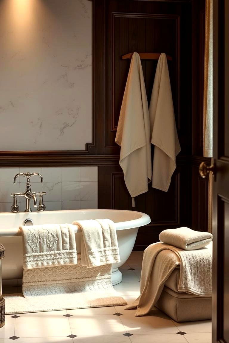Luxurious Bath Linens - 24 Traditional Bathroom Ideas