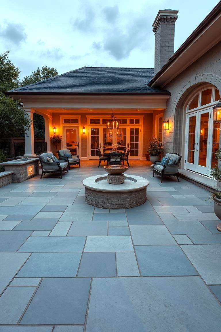 Luxurious Bluestone Patio with Elegant Finishes - 24 Bluestone Patio Ideas