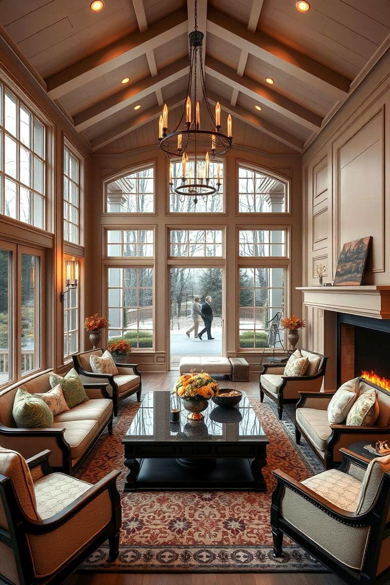 Luxurious Comfort Sunroom - 24 Sunroom With Fireplace Ideas