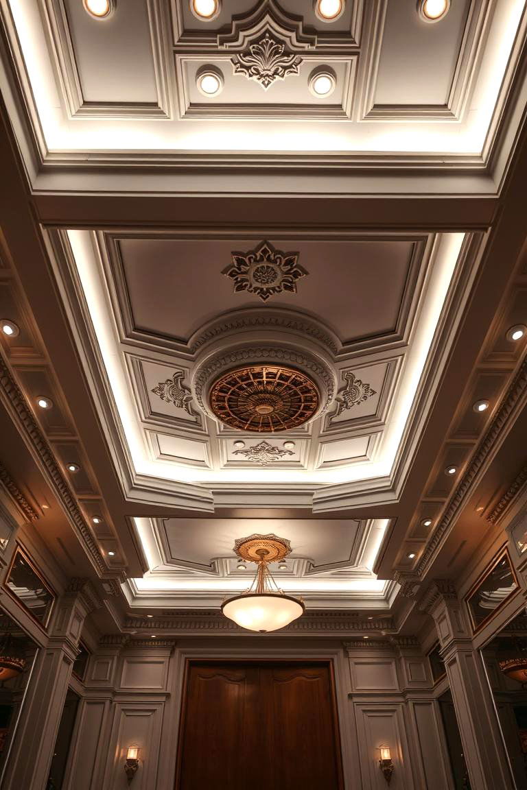 Luxurious Detailing Reverse Tray Ceiling - 24 Reverse Tray Ceiling Ideas