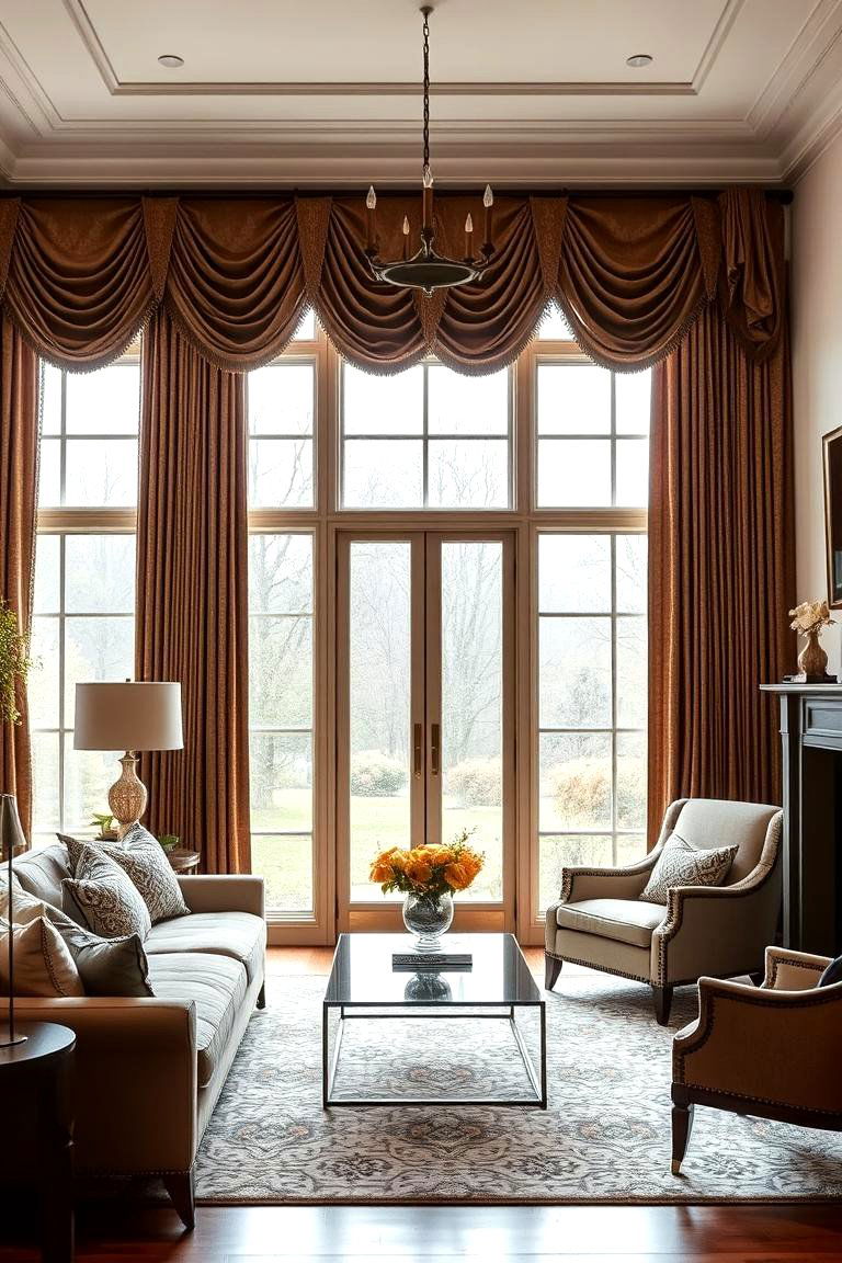 Luxurious Drapery and Fabrics - 24 Maximalist Living Room Design Ideas