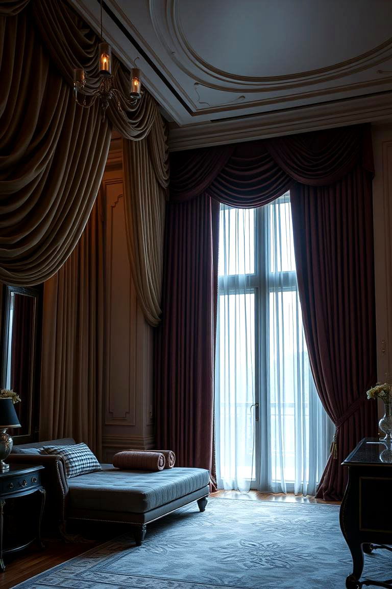 Luxurious Drapery and Layered Curtains - 24 Victorian Bedroom Ideas