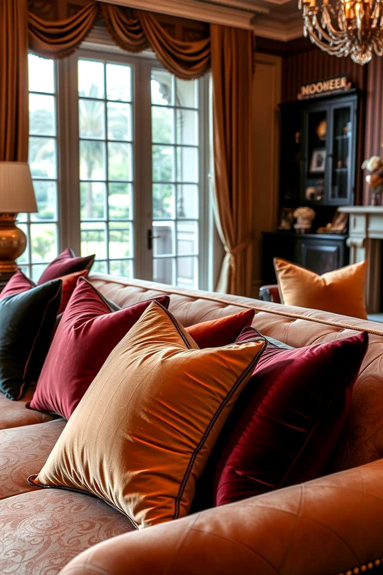 Luxurious Fabrics and Textiles - 24 Formal Living Room Ideas