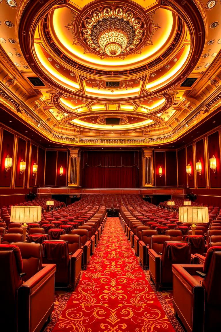 Luxurious Gold Gleam - 24 Home Theater Paint Colors