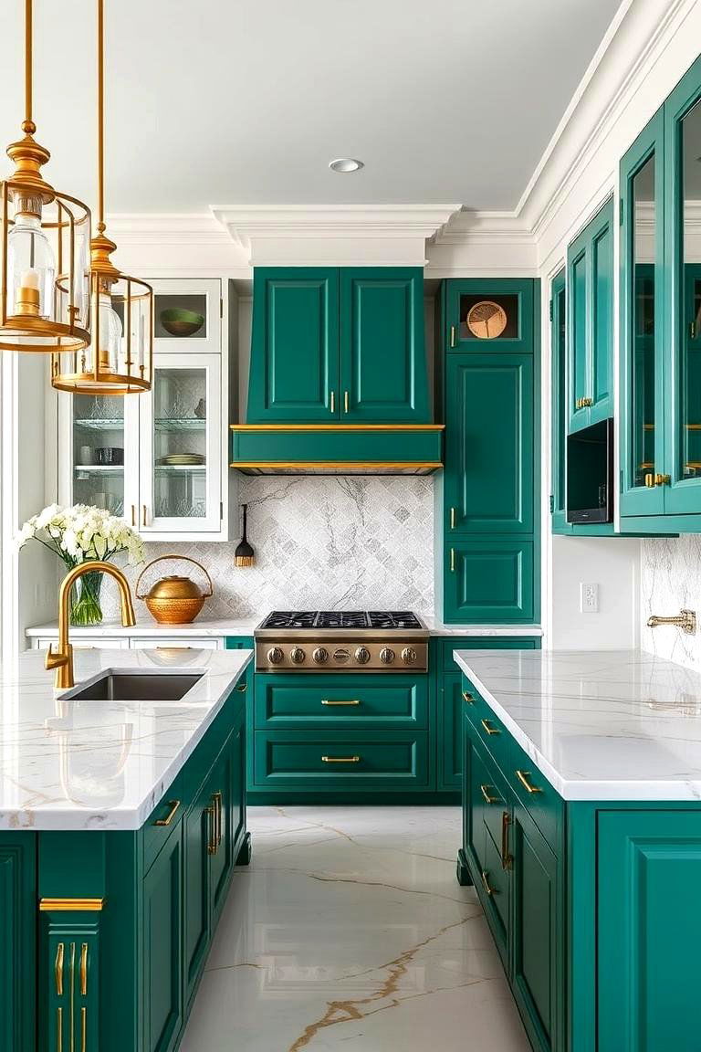 Luxurious Jewel Tones Depth - 24 Kitchen Color Ideas