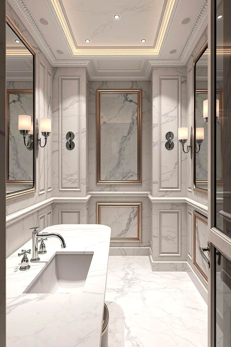 Luxurious Marble Elegance - 24 Ensuite Bathroom Ideas