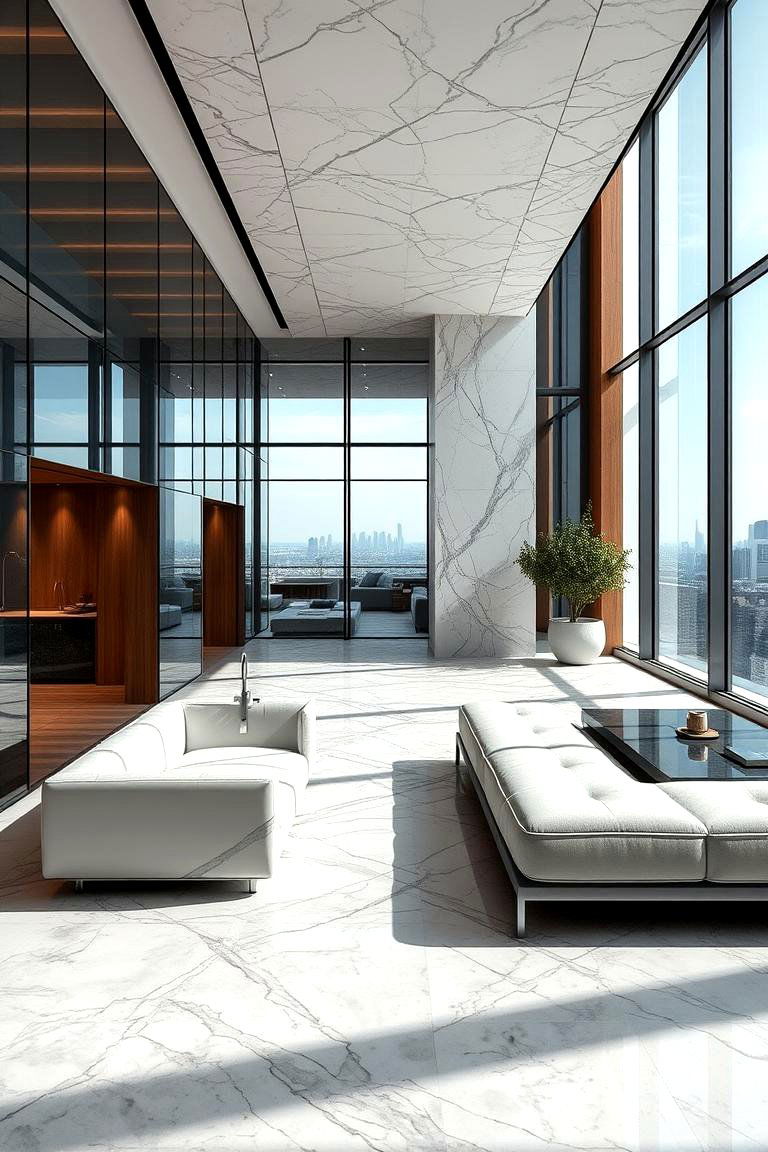 Luxurious Material Combinations - 24 Penthouse Design Ideas