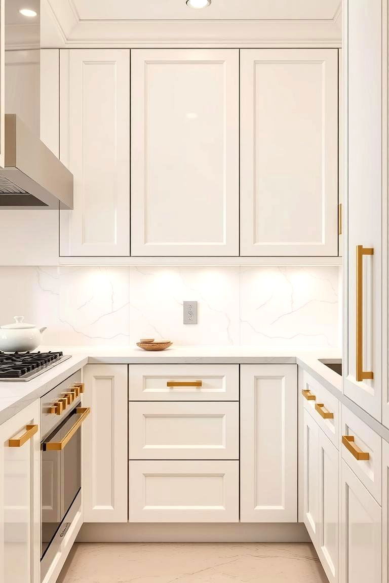 Luxurious Minimalism Off white Kitchen Cabinets - 24 Off-white Kitchen Cabinets