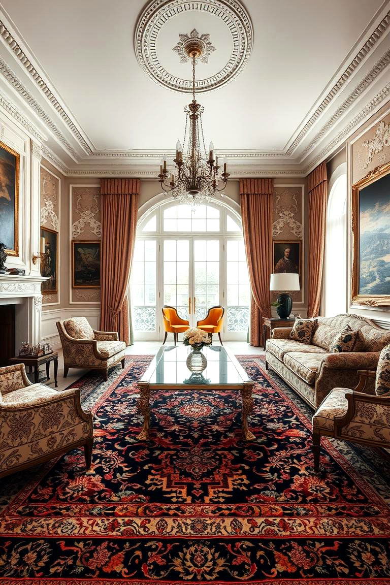 Luxurious Persian Rugs - 24 Preppy Living Room Ideas