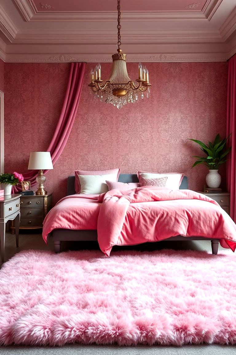 Luxurious Pink Throw Rugs - 24 Pink Dorm Room Ideas
