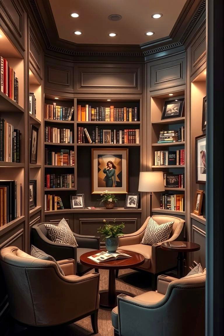 Luxurious Reading and Art Corner - 24 Luxury Man Cave Ideas