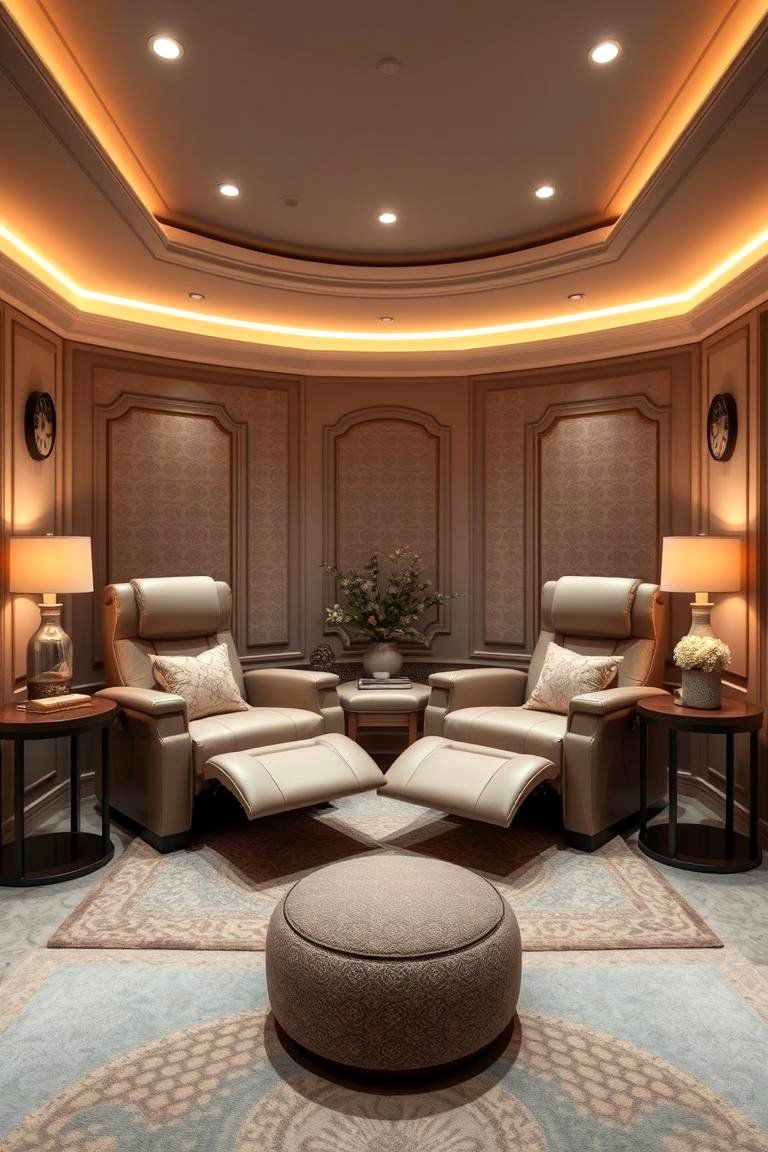 Luxurious Recliner Corner - 24 Black Man Cave Ideas