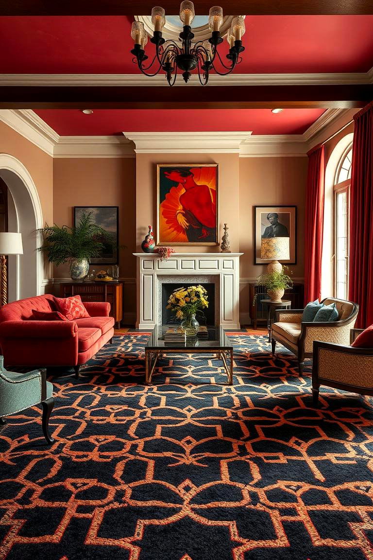 Luxurious Rugs with Geometric Patterns - 27 1927s Living Room Design Ideas