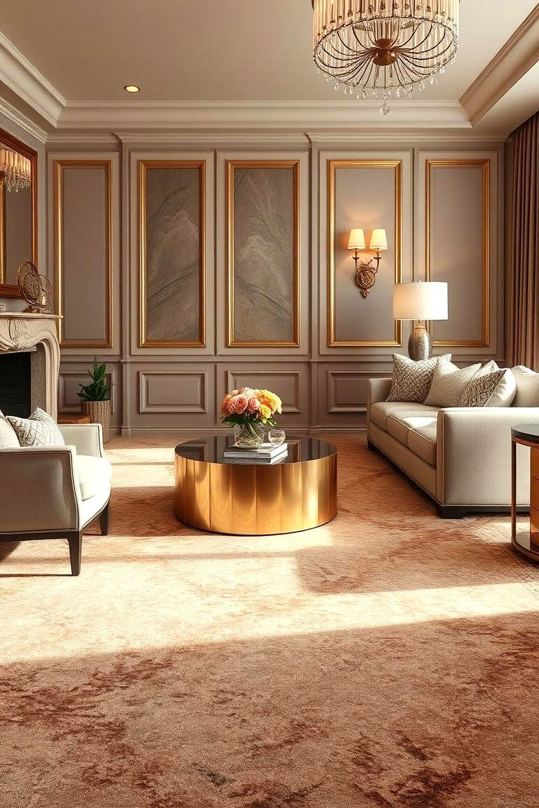 Luxurious Silk Blend Carpet - 24 Living Room Carpet Ideas