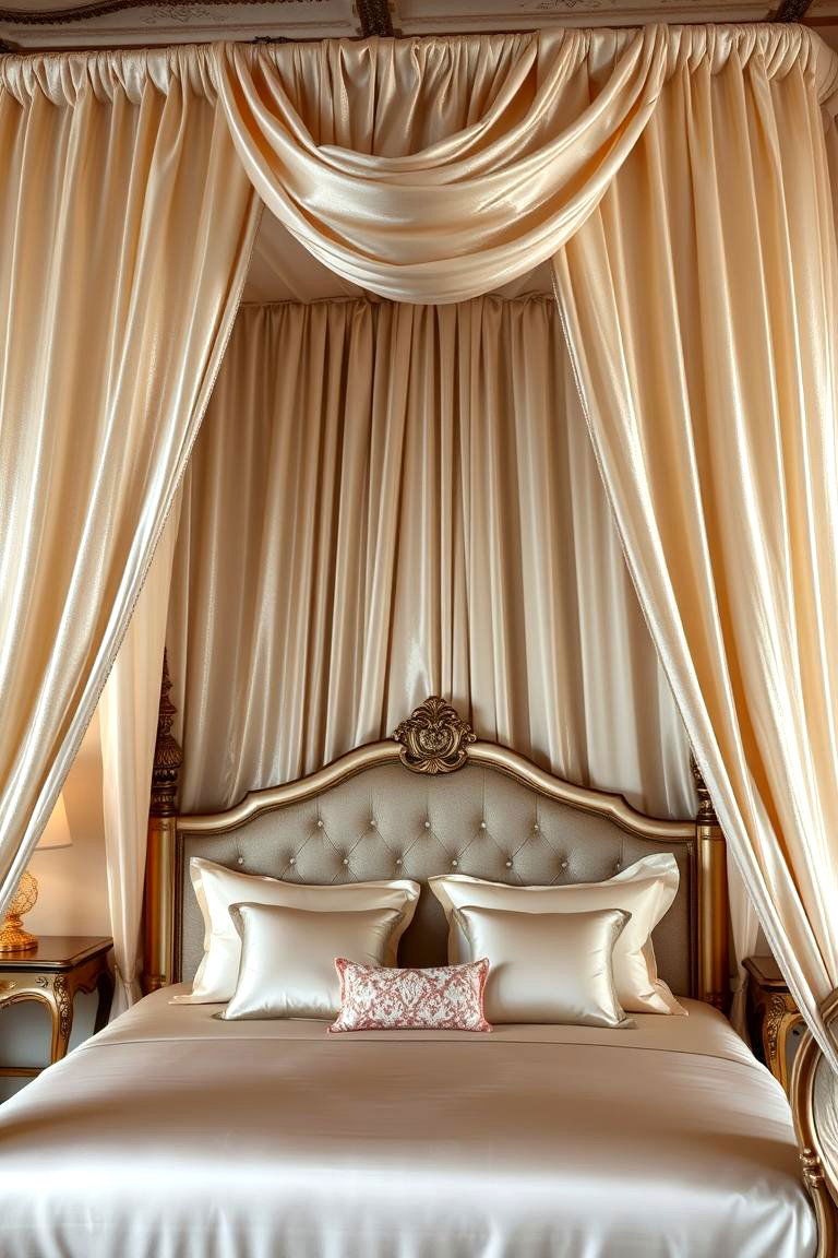 Luxurious Silk Canopy Bed - 24 Canopy Bed Ideas