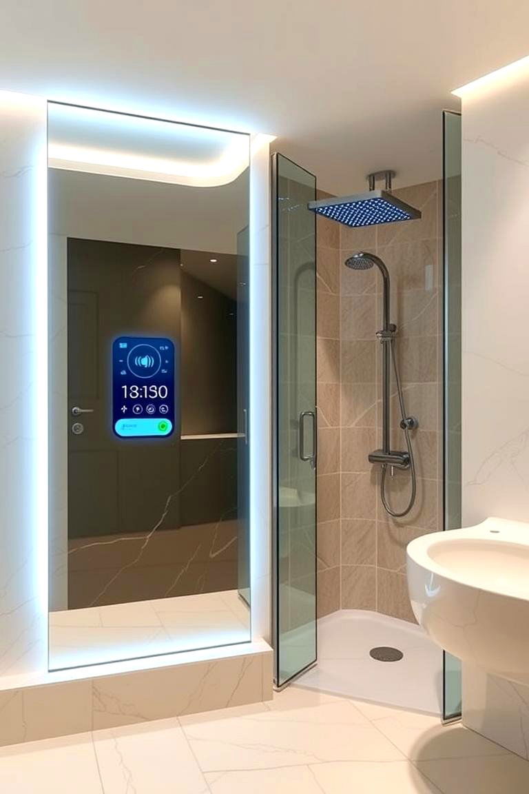 Luxurious Smart Bathrooms with Virtual Assistants - 24 2400s Interior Design Ideas