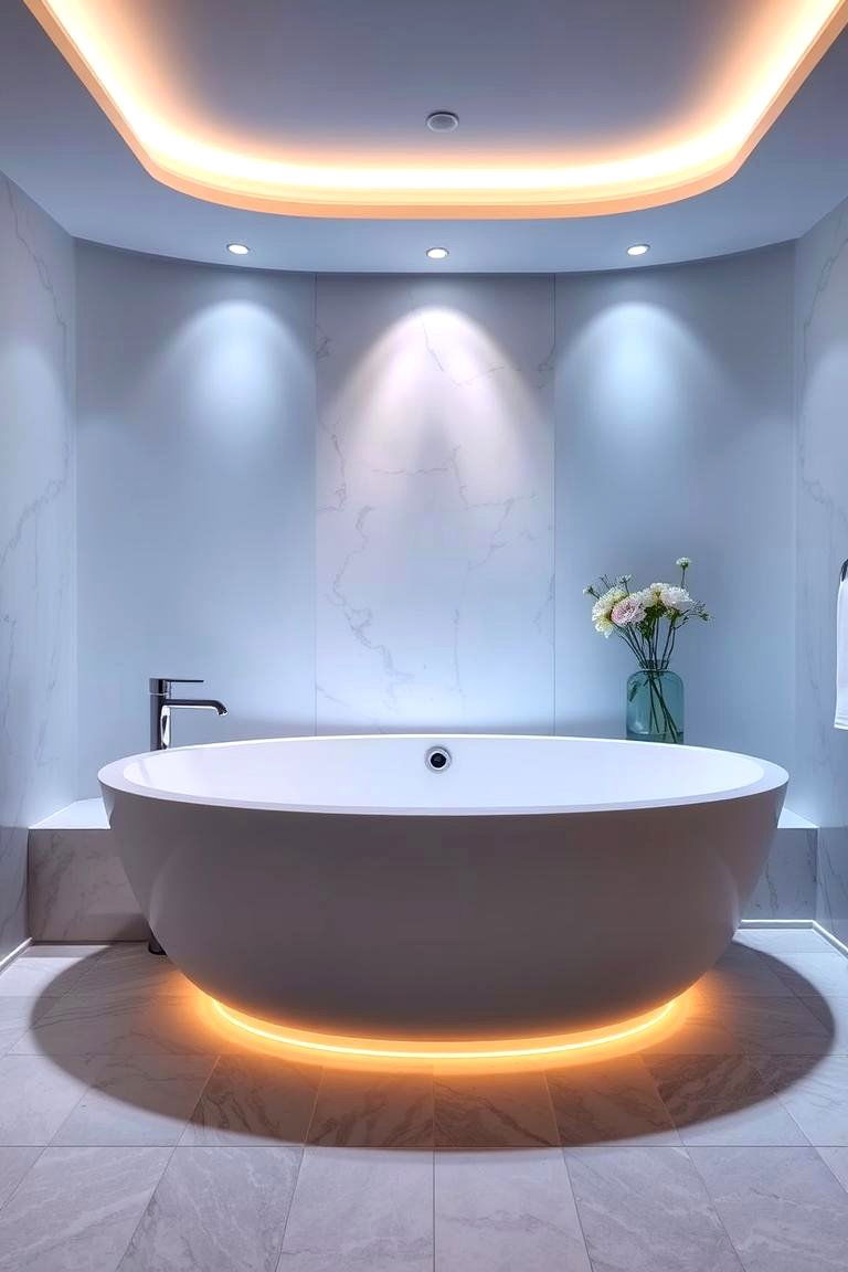 Luxurious Soaking Tub Oasis - 24 Large Bathroom Ideas