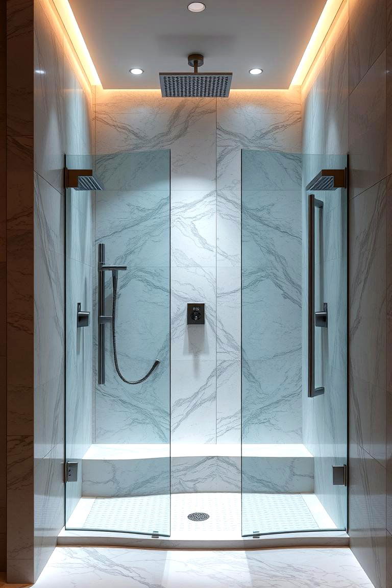Luxurious Spa Like Corner - 24 Corner Shower Ideas