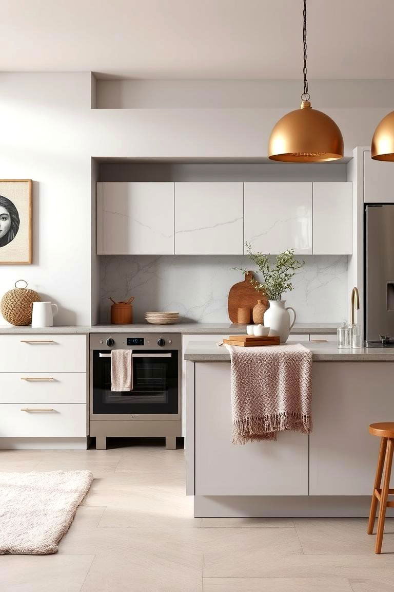 Luxurious Texture Accents - 24 Cashmere Kitchen Ideas