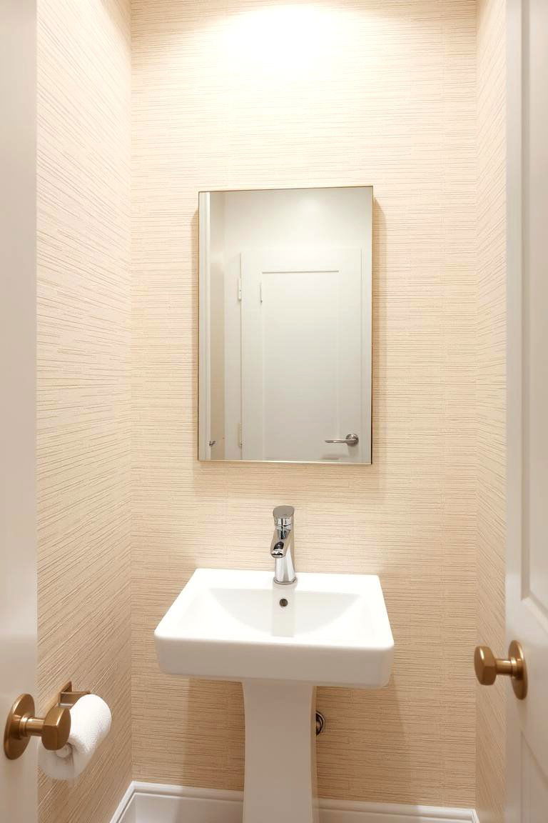 Luxurious Textured Vinyl - 24 Powder Room Wallpaper Ideas