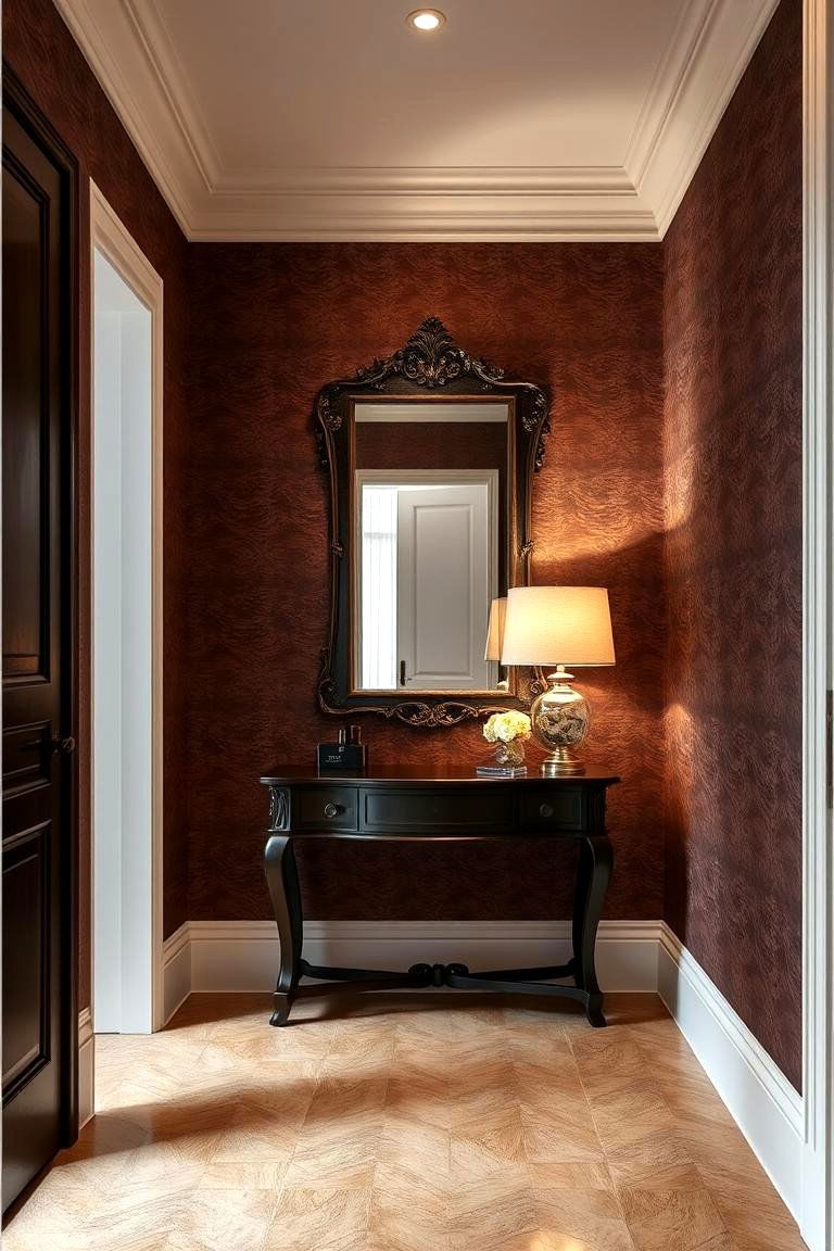 Luxurious Textured Wallpaper - 24 Hallway Wallpaper Ideas