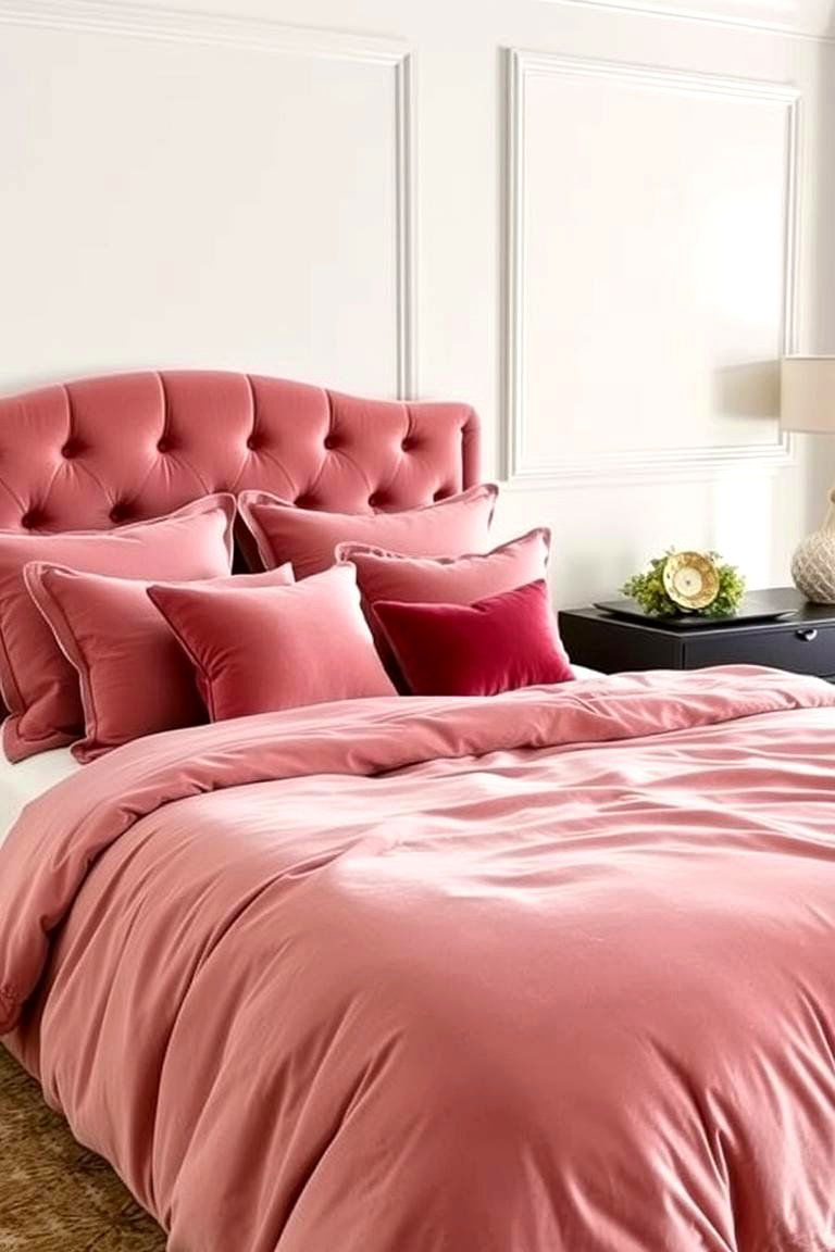Luxurious Velvet Accents - 24 Modern Bedroom Ideas