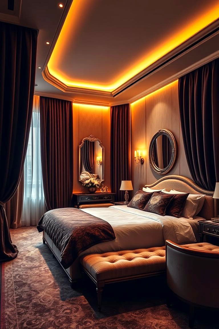 Luxurious Velvet Elegance - 24 Bedroom Curtain Ideas