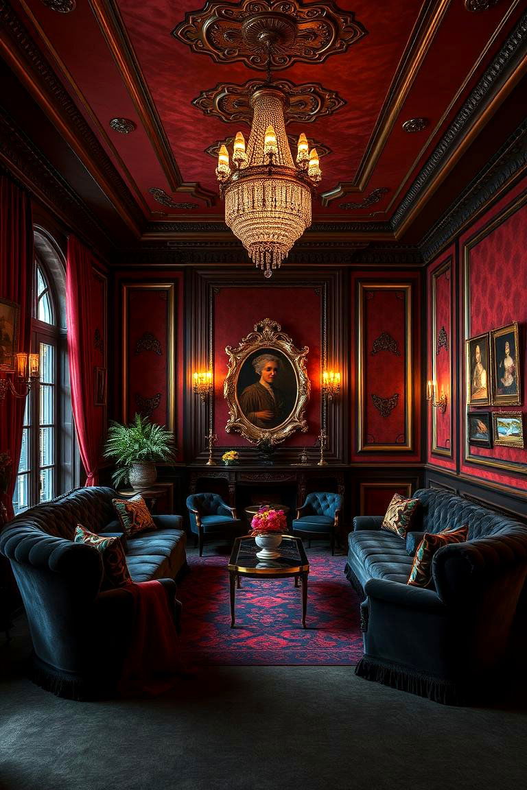 Luxurious Velvet Parlor - 24 Parlor Room Ideas