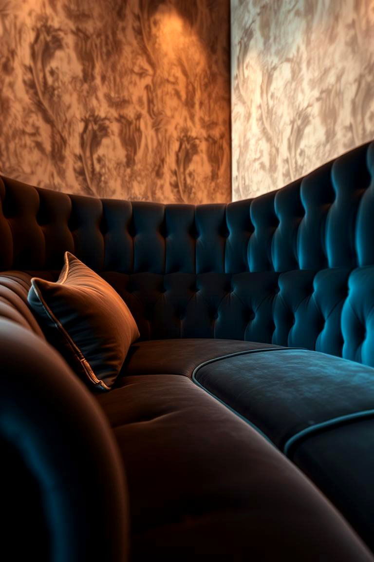 Luxurious Velvet Upholstery - 24 Dark Academia Interior Design Ideas