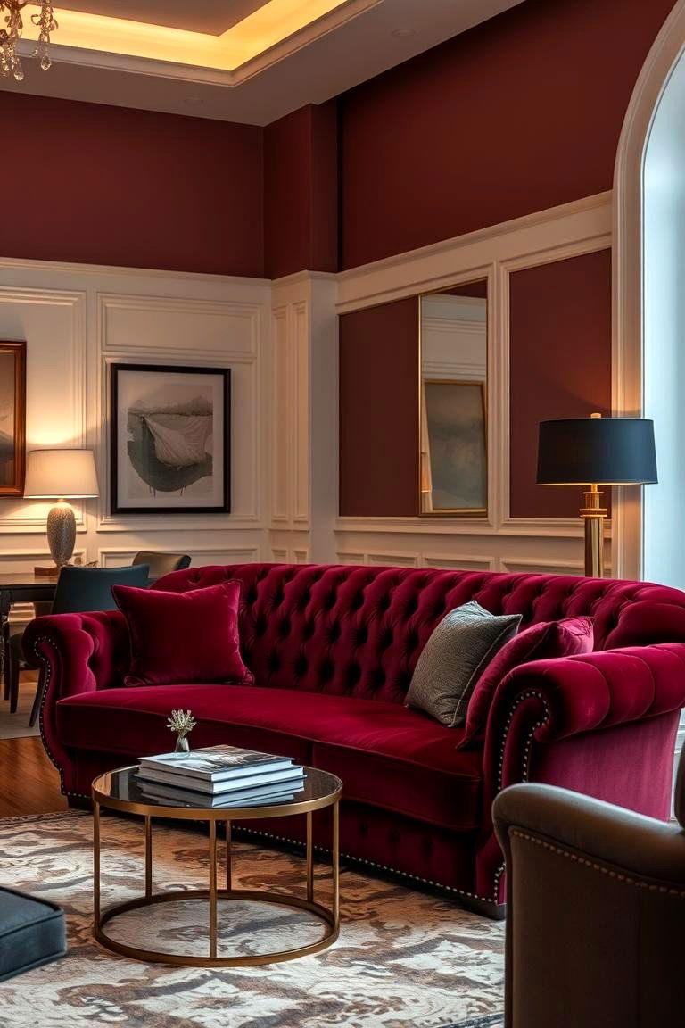 Luxurious Velvet Upholstery - 27 1927s Living Room Design Ideas