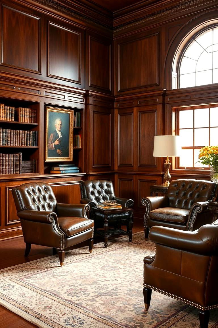Luxurious Wood Veneer Wainscoting - 24 Wall Collage Ideas