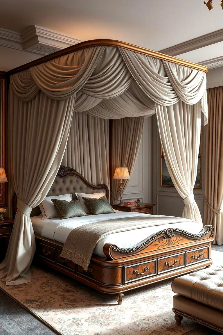 Luxury Canopy Corner Bed - 24 Corner Bed Ideas