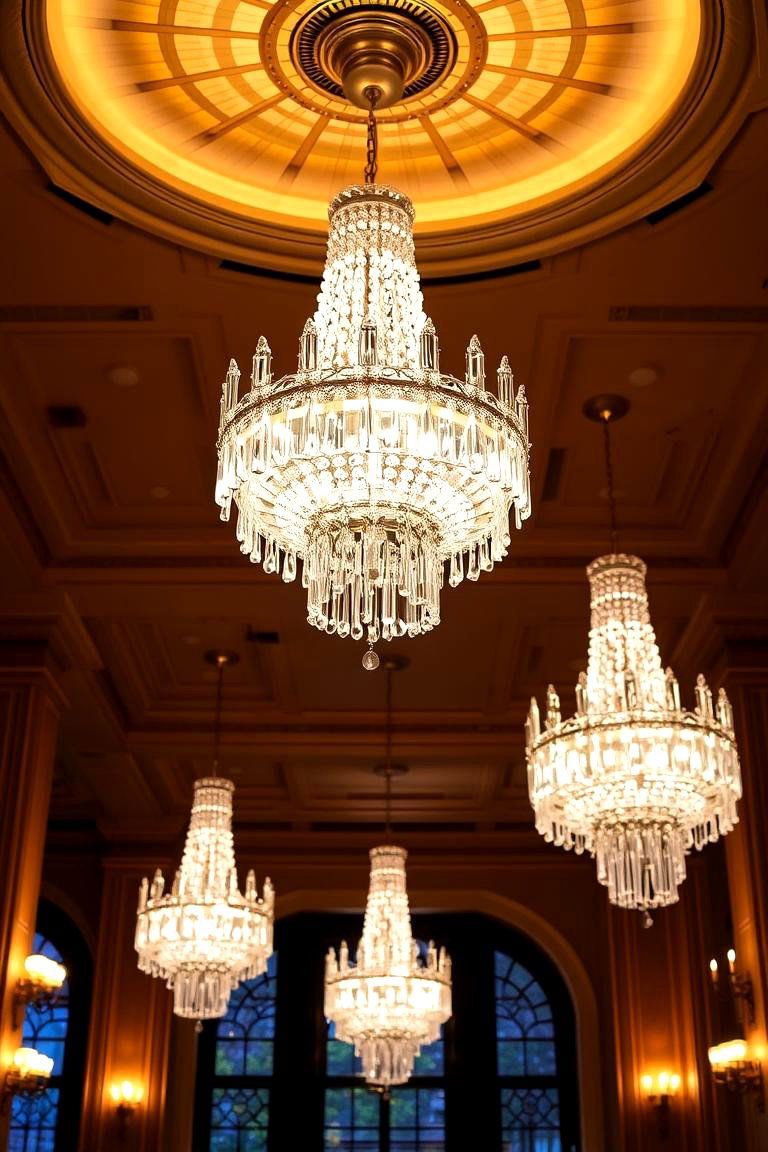 Luxury Crystal Chandeliers - 24 Art Deco Wedding Ideas