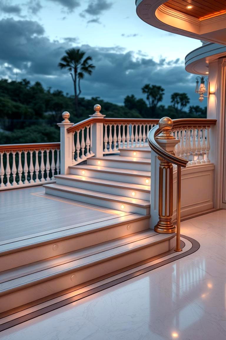 Luxury Deck Steps with Handrails - 24 Deck Steps Ideas