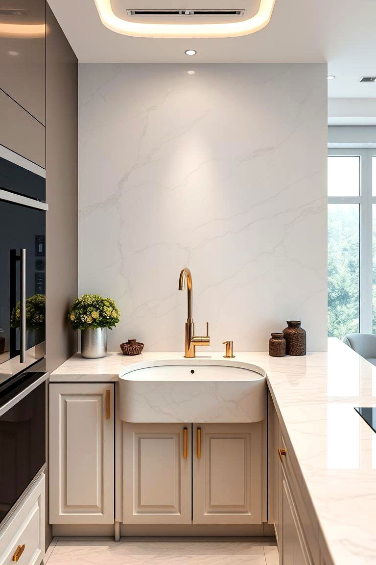 Luxury Designer High End Corner Sink - 24 Corner Kitchen Sink Ideas