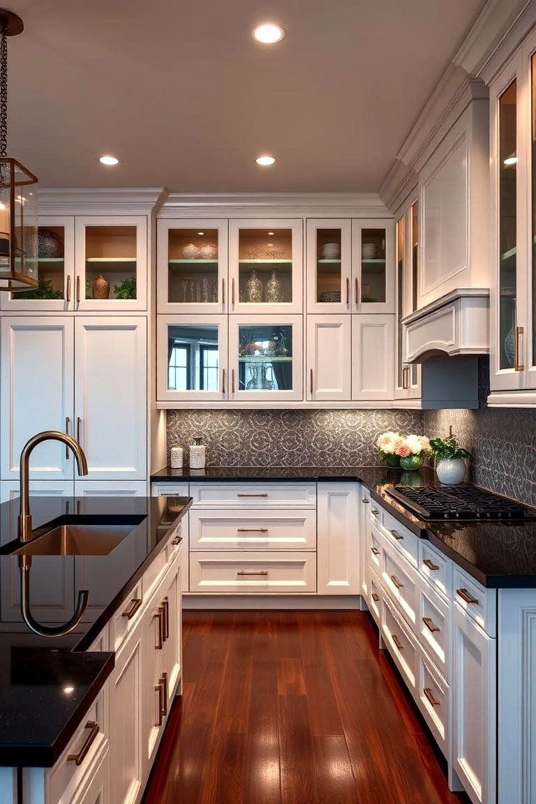 Luxury Finishes Touch - 24 Kitchen With White Cabinets and Black Countertops Ideas