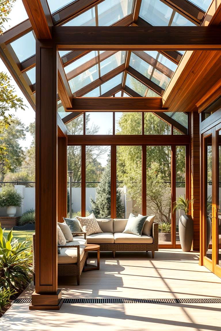 Luxury Garden Pavilion Combo - 24 Greenhouse and Shed Combo Ideas