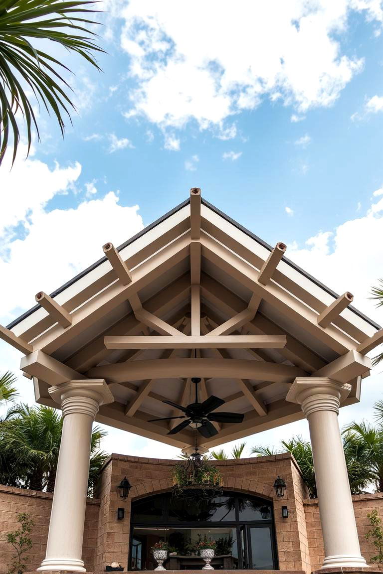 Luxury High End Finishing Touch - 24 Gable Patio Roof Design Ideas