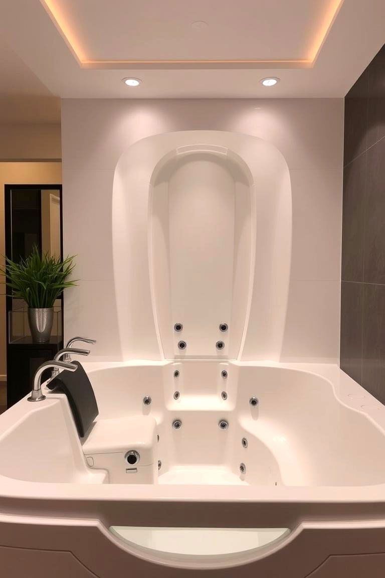Luxury Integrated Seating Tub - 24 Drop in Tub Ideas