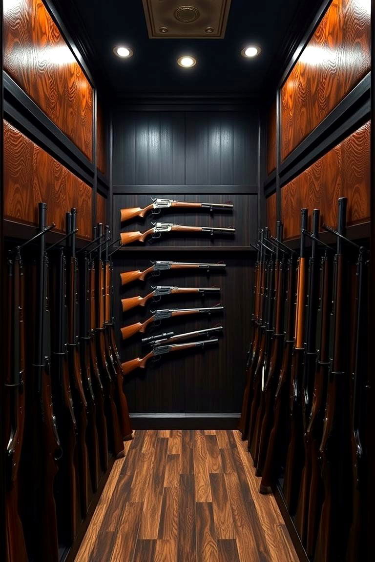 Luxury Leather Accents Gun Room - 24 Gun Room Ideas