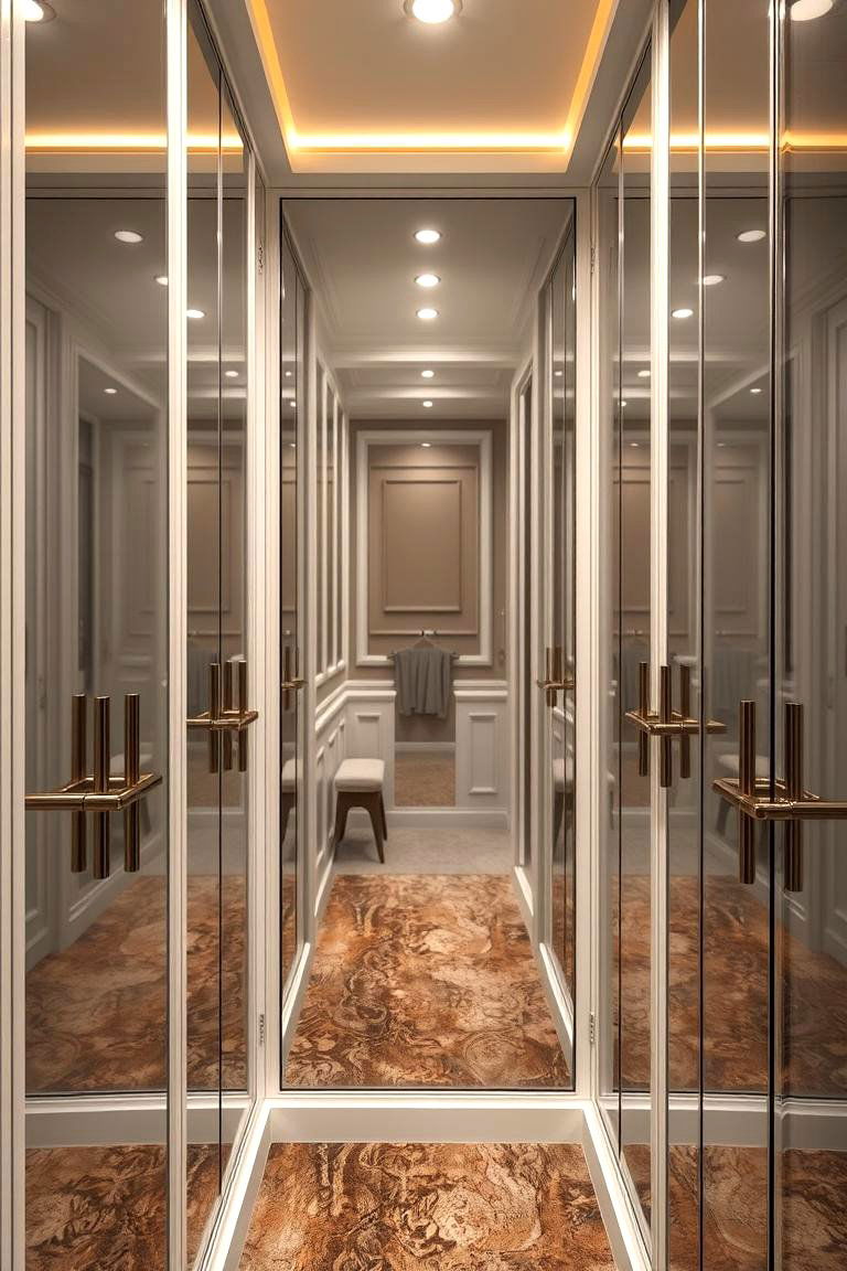Luxury Mirrored Coat Closet - 24 Coat Closet Ideas