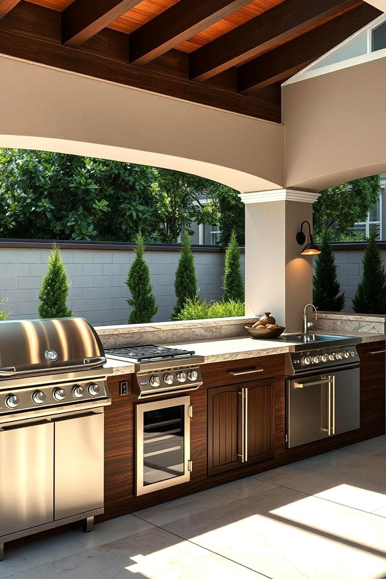 Luxury Outdoor Kitchen Grill Station - 24 Grill Station Ideas