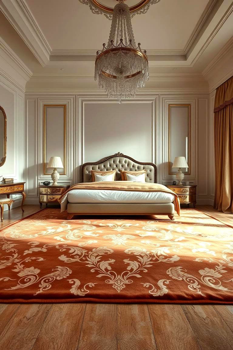 Luxury Silk Rug Opulence - 24 bedroom rug ideas