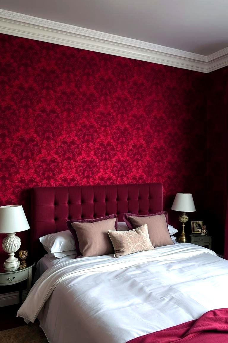 Luxury Velvet Wallpapers for a Rich Elegant Touch - 24 Bedroom Wallpaper Ideas