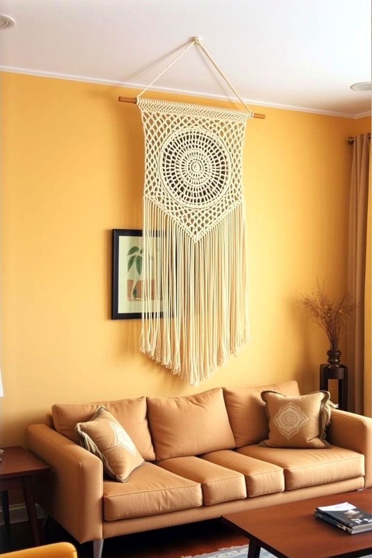Macrame Decor - 24 70s Living Room Ideas